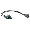 Cable adaptador antena ISO Macho - 2 Fakra Macho -