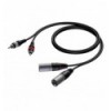 Karma CAB 701-1-5 Cable de audio de 1.5m - 2 x Evil xlr/ 2 x Male RCA