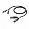 Karma CAB 701-3 Cable de audio de 3M - 2 x Evil xlr/ 2 x Male RCA