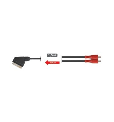 Karma CV 8120 1.5 m de video Scart/Video Cable con dos conectores RCA masculinos