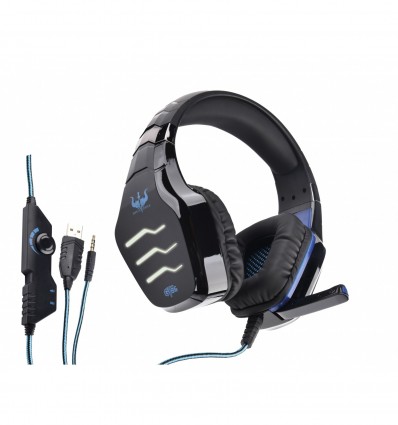 Karma GT 86BL Auriculares de juegos USB con LED azul