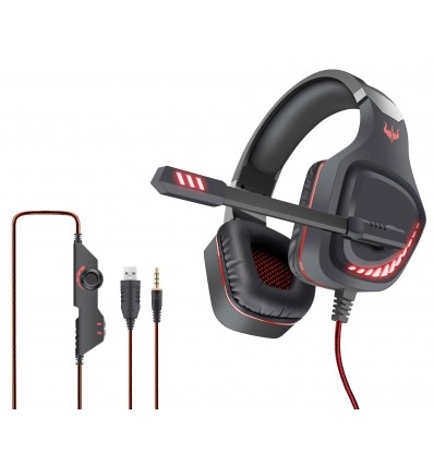 Karma GT 97R Auriculares para juegos con LED rojo