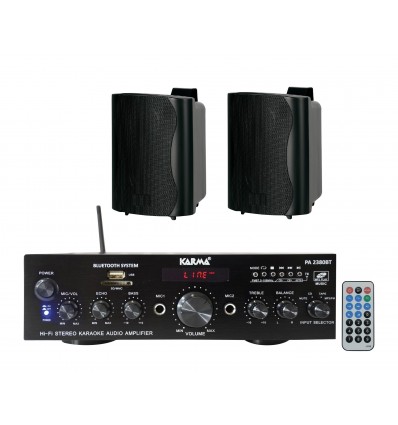 Karma KIT 2380BT Kit de amplificador + caja + radiomicrófono