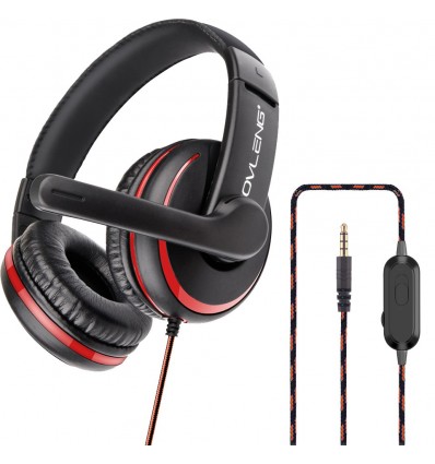 Karma P 4R Auriculares para juegos con micrófono - rojo