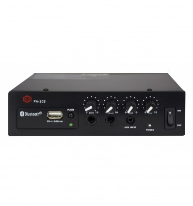 Karma PA 20B Amplificador de 12 V 20W con sistema de reharge BT y USB