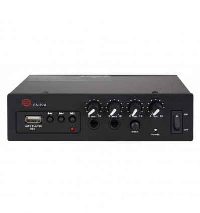 Karma PA 20M Amplificador de 12V 20W con reproductor de MP3 USB