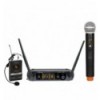 Karma SET 8202PL Micrófono inalámbrico Dual UHF con handmic y auriculares