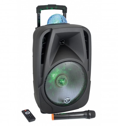 Karma XTREMBALL 12 Altavoz amplificado de 600W con micrófono inalámbrico y LED