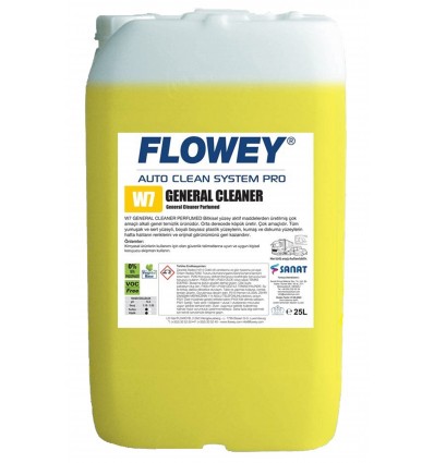 Flowey W7 limpiador general de interiores de 25 Litros.
