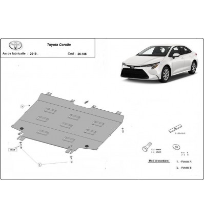 Cubre carter metalico Toyota Corolla (Desde 2019 hasta 2022)
