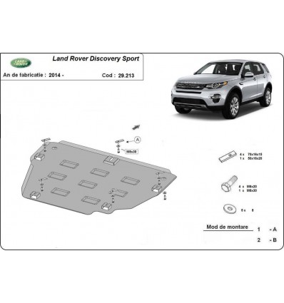 Cubre carter metalico Land Rover Discovery Sport (Desde 2014 hasta 2022)