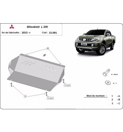 Protección del radiador Mitsubishi L200 (Desde 2015 hasta 2022)