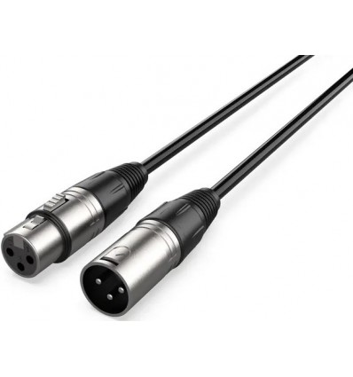 Cable XLR Macho a XLR Hembra 3m negro