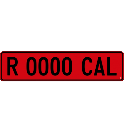 Placa Remolque/semiremolque Roja 520x110mm