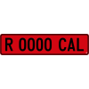 Placa Remolque/semiremolque Roja 520x110mm