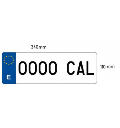 Base Placa Acrilica 340x110 tipo alfa