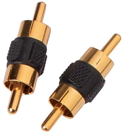 RCA Adaptador Recto Macho-Macho Plástico juego