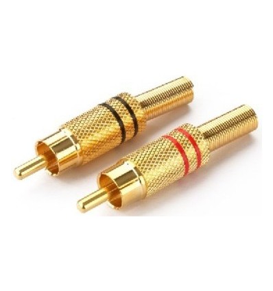 RCA Conector Macho ORO 2 piezas